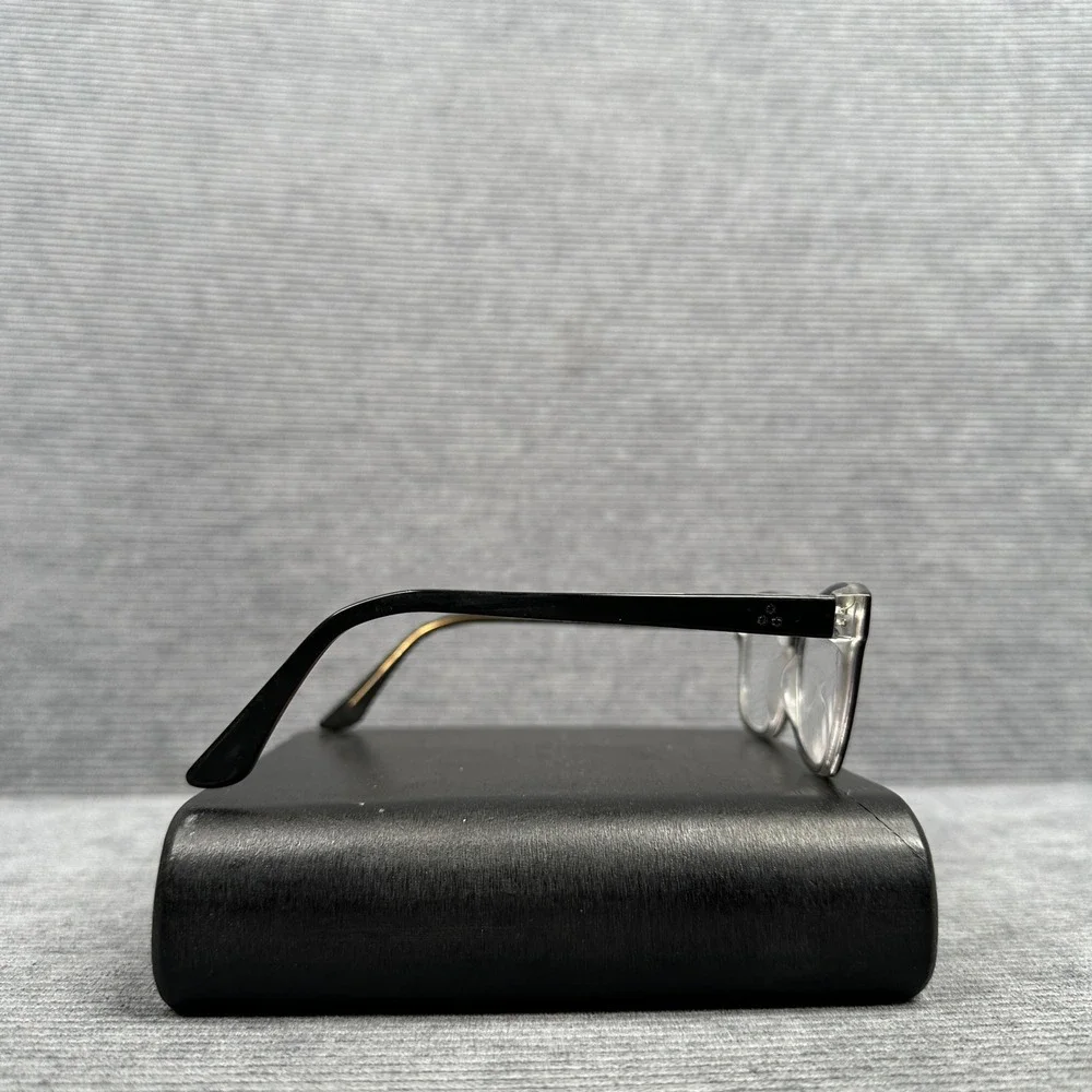 Link Occhiali Black Tortoise Rectangular y2k Eyeglasses Frames 54-15-140 C.1 vtg